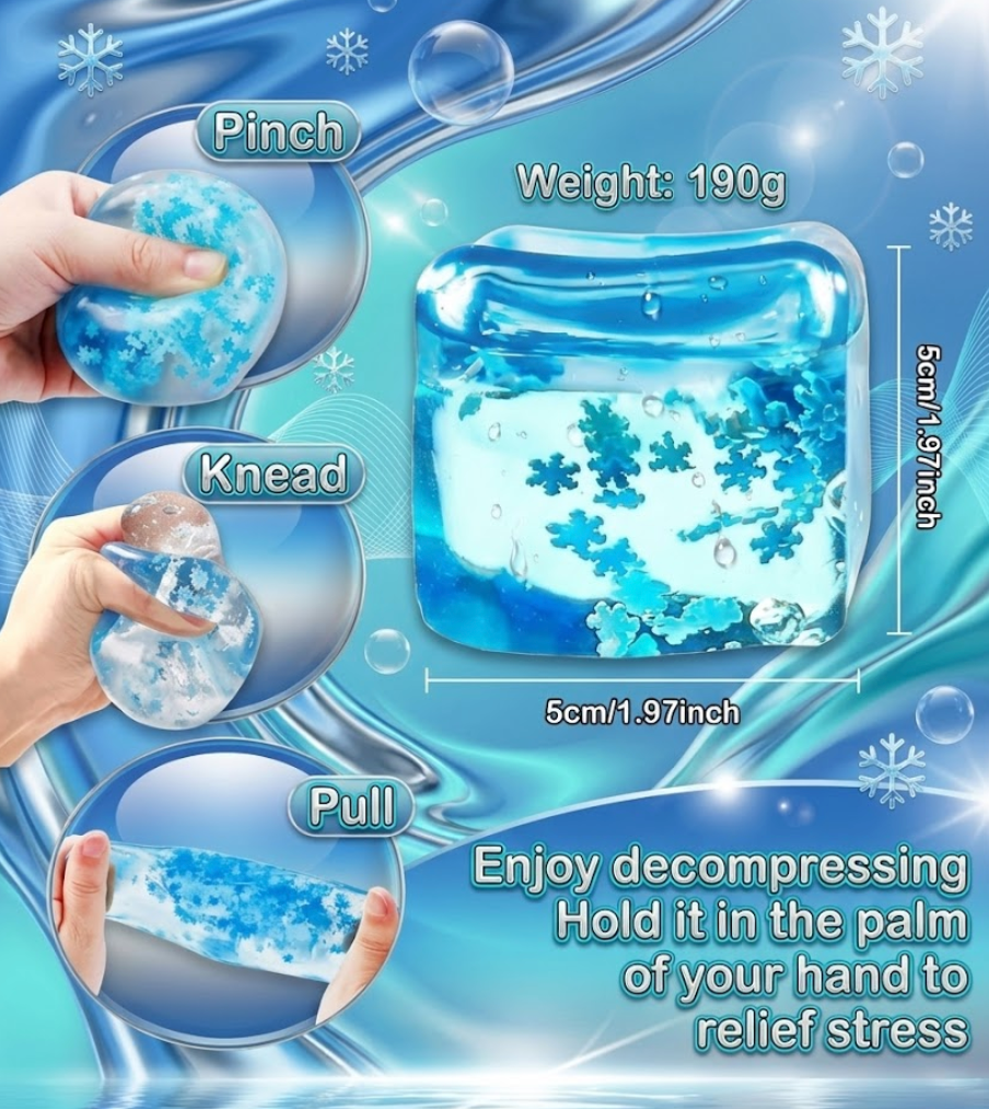 Slow-Rising Ice Cube Stress Ball