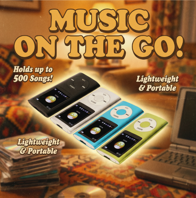 Portable MP3 Player - Slim Aluminum Music Player